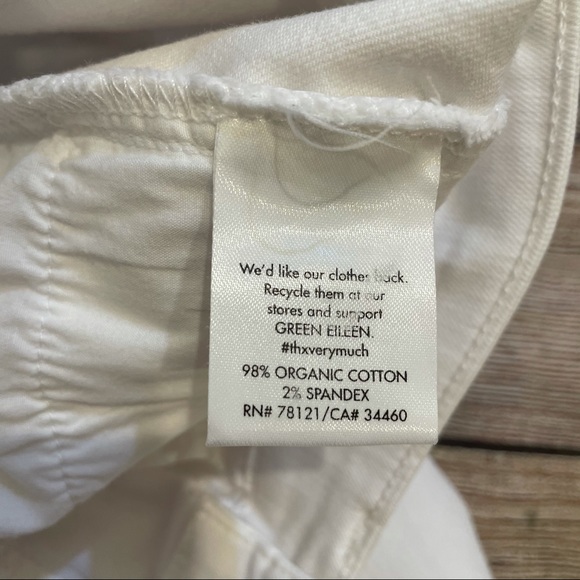 EILEEN FISHER Petite White Jeans Size 4P - Picture 7 of 7